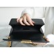 Leboy Small Pebbled Black Gold Medium Caviar Calfskin  