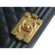 Leboy Small Pebbled Black Gold Medium Caviar Calfskin  