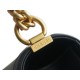 Leboy Small Pebbled Black Gold Medium Caviar Calfskin  