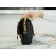 Chanel 22P Enamel Buckle Square Fatty Black Original Lambskin  