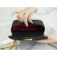 Chanel 22P Enamel Buckle Square Fatty Black Original Lambskin  