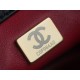 Chanel 22P Enamel Buckle Square Fatty Black Original Lambskin  