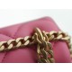 Chanel 22P Enamel Buckle Square Fatty Pink Lambskin  