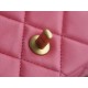 Chanel 22P Enamel Buckle Square Fatty Pink Lambskin  