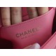 Chanel 22P Enamel Buckle Square Fatty Pink Lambskin  