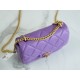 Chanel 22P Enamel Buckle Square Fatty Purple  