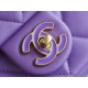 Chanel 22P Enamel Buckle Square Fatty Purple  