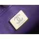 Chanel 22P Enamel Buckle Square Fatty Purple  