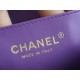 Chanel 22P Enamel Buckle Square Fatty Purple  