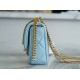 Chanel 22P Enamel Buckle Square Fatty Light Blue  