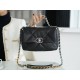 19 BAG 22C New Edition Black Silver Lambskin Series  