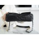 19 BAG 22C New Edition Black Silver Lambskin Series  