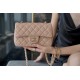 CF Classic Flap Lambskin Mini Milk Tea Beige  