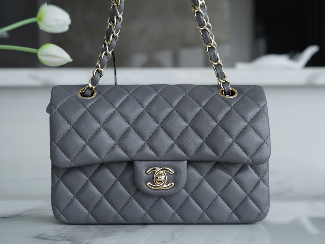 Classic Flap Bag Small Deep Grey  