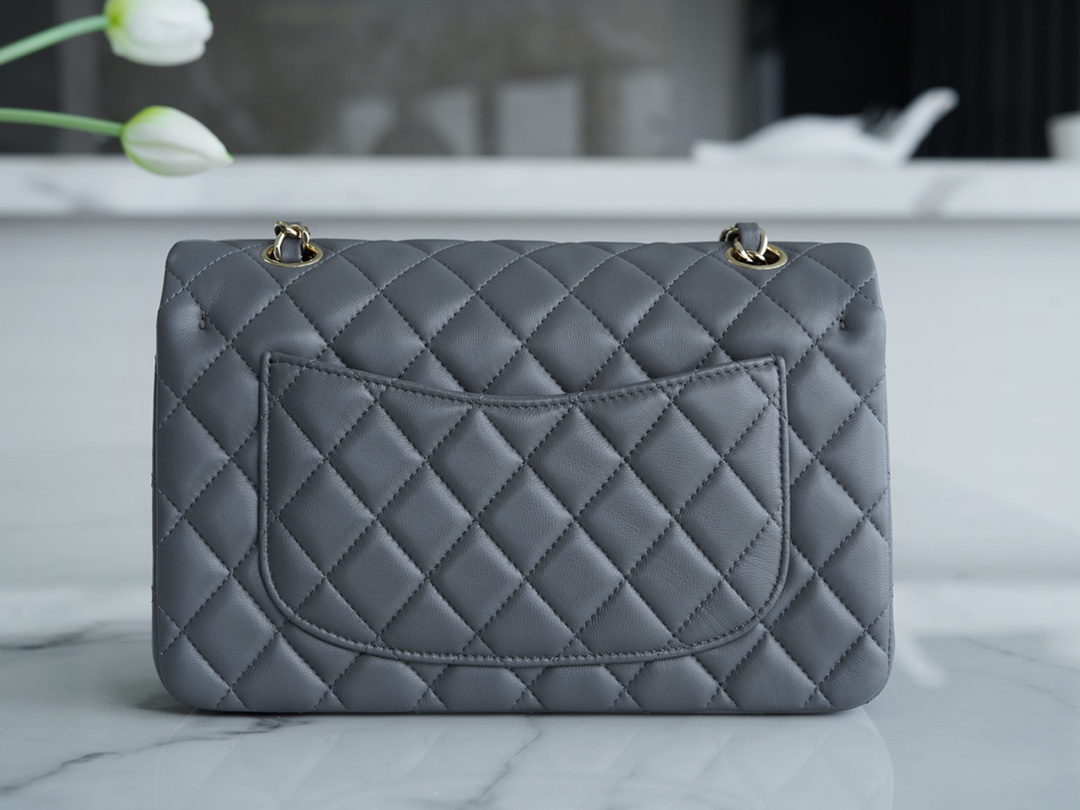 Classic Flap Bag Small Deep Grey  