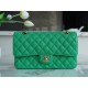 Classic Flap Bag Washed Calfskin Medium Green  