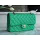 Classic Flap Bag Washed Calfskin Medium Green  