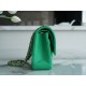 Classic Flap Bag Washed Calfskin Medium Green  