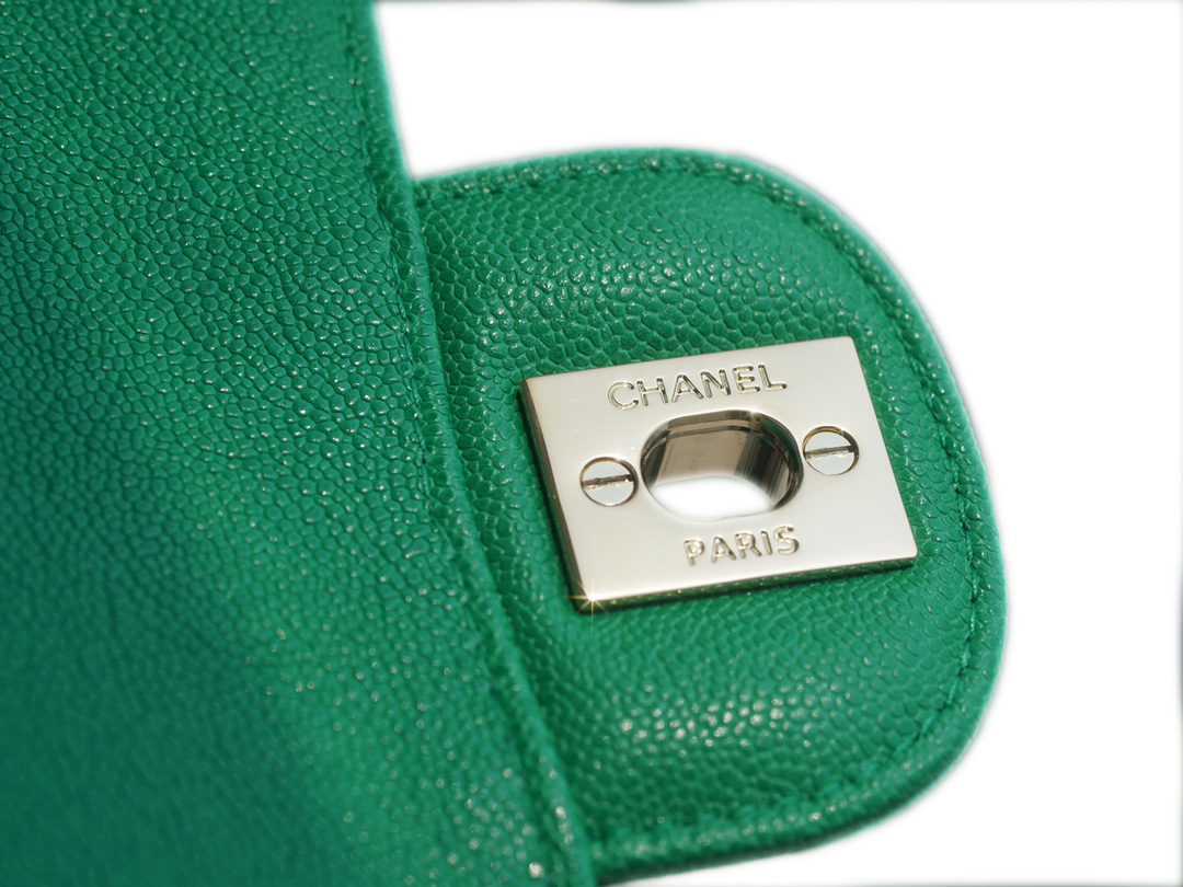 Classic Flap Bag Washed Calfskin Medium Green  