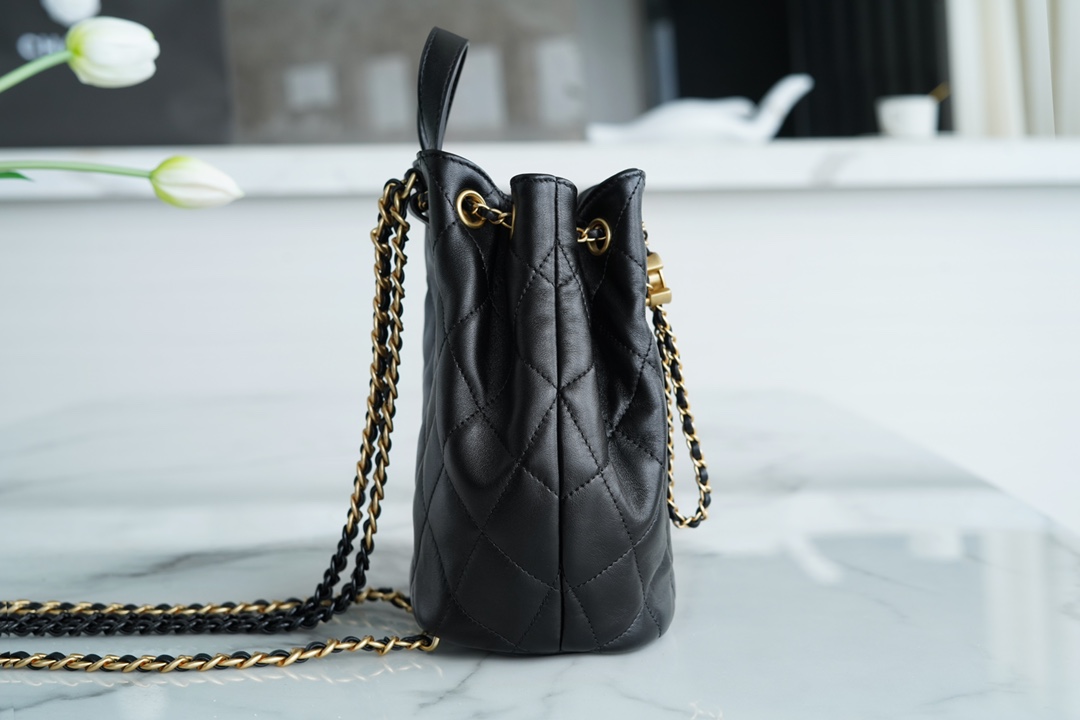 Chanel 22S Drawstring Bucket Backpack Lambskin  