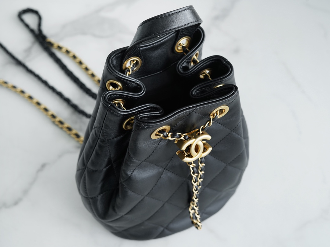 Chanel 22S Drawstring Bucket Backpack Lambskin  