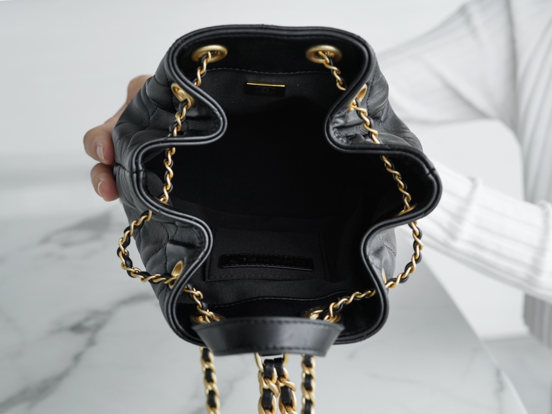 Chanel 22S Drawstring Bucket Backpack Lambskin  