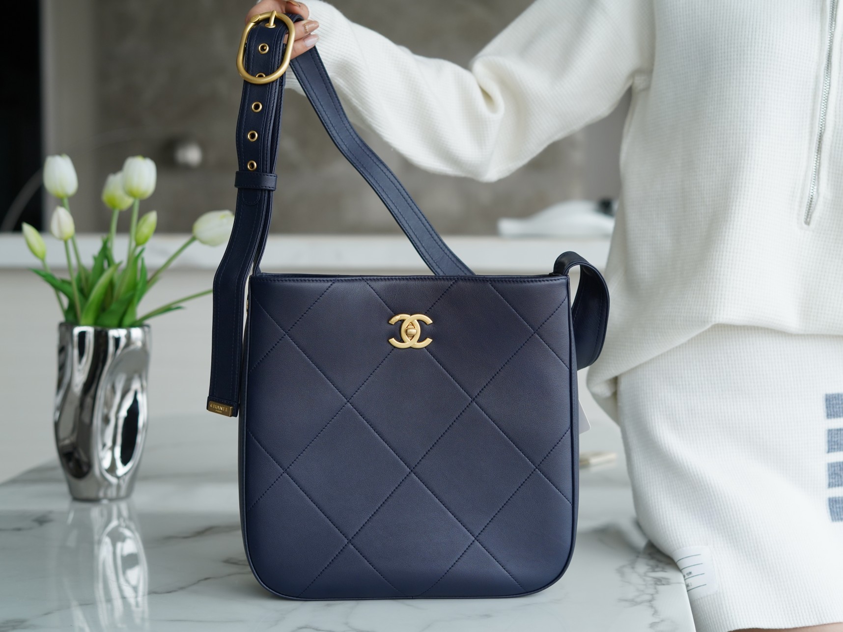 Chanel 21/22 Fall/Winter New Hippie Bag Deep Blue  