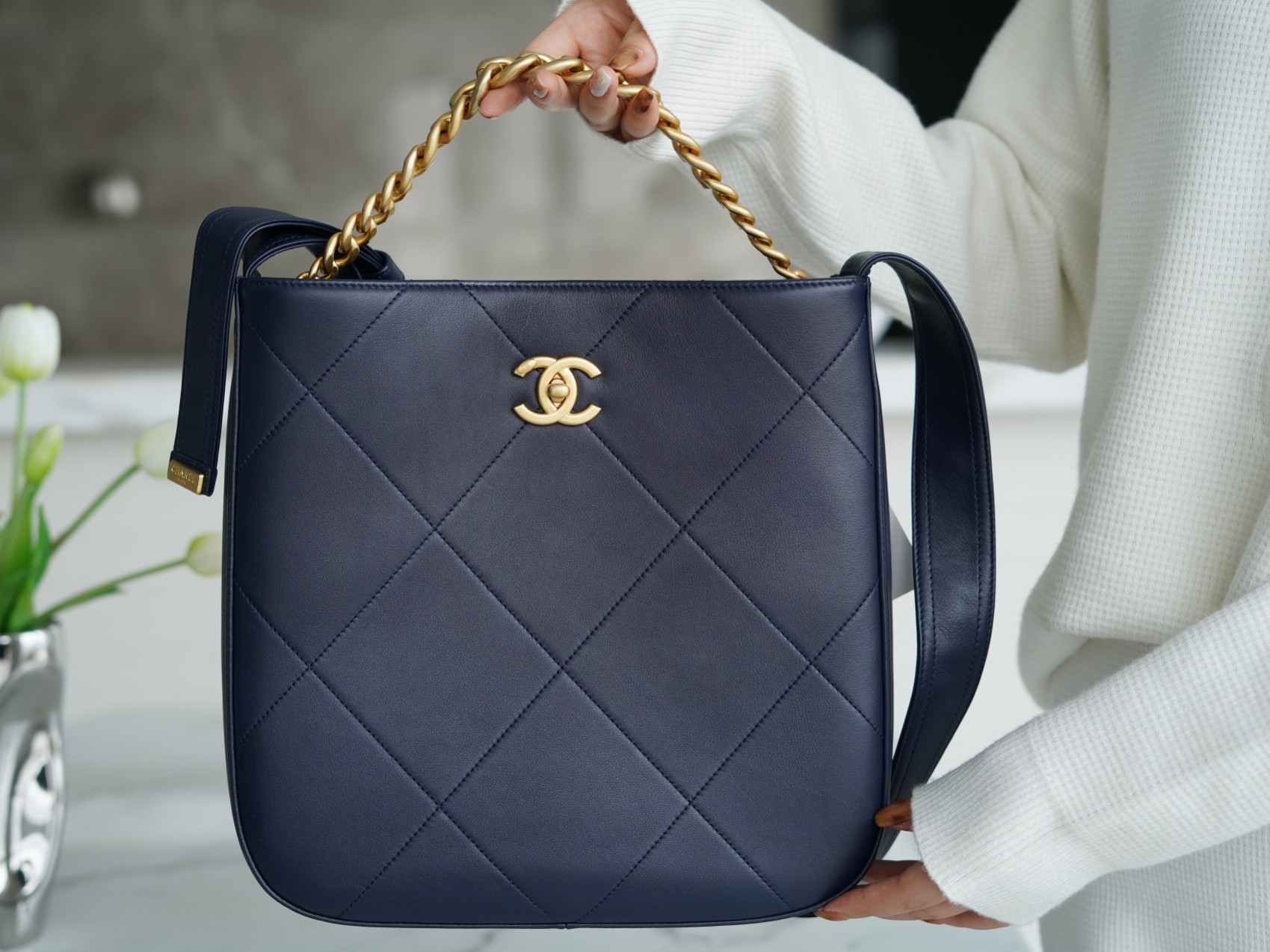 Chanel 21/22 Fall/Winter New Hippie Bag Deep Blue  