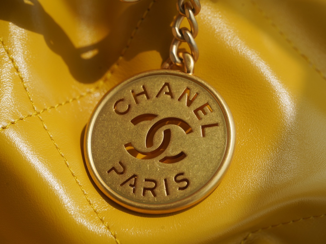 Chanel 22P Handbag Medium Mango Yellow  