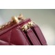 Double Gold Ball Mini Box Bag Burgundy Calfskin  