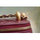 Double Gold Ball Mini Box Bag Burgundy Calfskin  