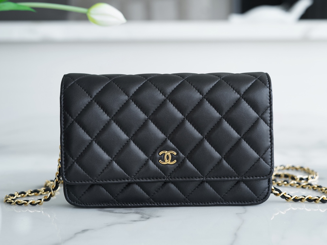 Chanel WOC Fortune Bag Black Gold Lambskin  