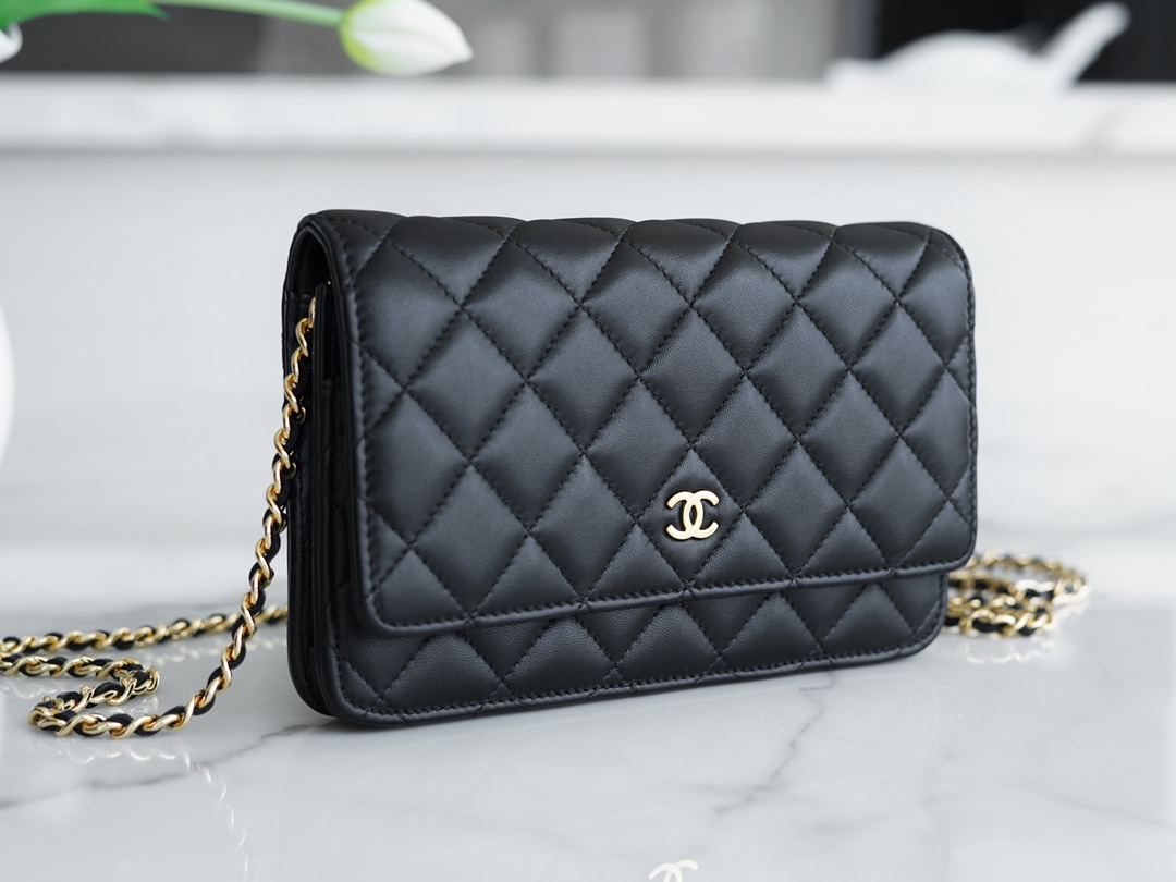 Chanel WOC Fortune Bag Black Gold Lambskin  