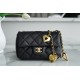 Chanel 22B Heart Chain Bag CF Mini Black  