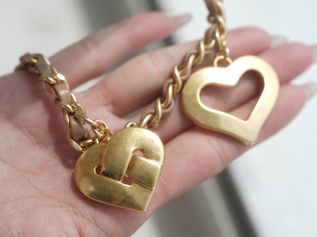 Chanel 22B Heart Chain Bag CF Mini Beige  