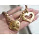 Chanel 22B Heart Chain Bag CF Mini Beige  