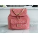 Chanel 22A Duma Backpack Lambskin Coral Pink  