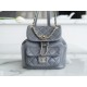 Chanel 22A Duma Backpack Lambskin Elephant Grey  