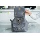 Chanel 22A Duma Backpack Lambskin Elephant Grey  