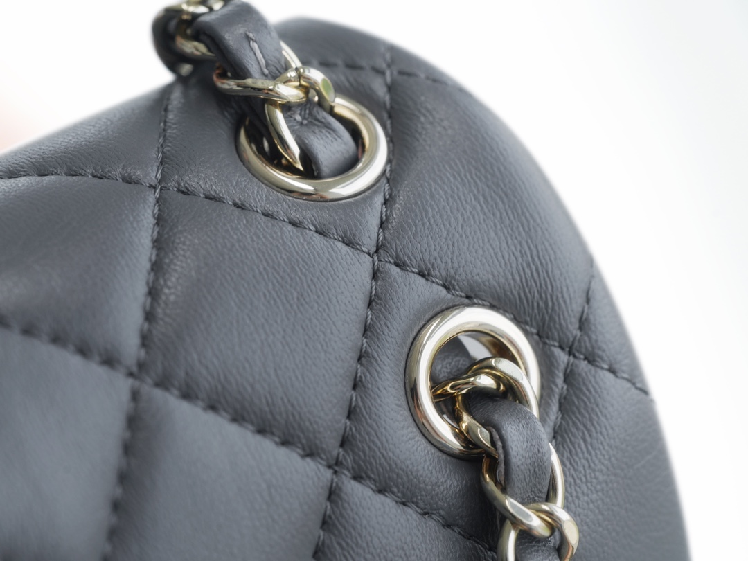 Chanel 22A Duma Backpack Lambskin Elephant Grey  