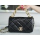 Chanel 22A Chunky Chain Flap Bag Black Lambskin  