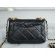 Chanel 22A Chunky Chain Flap Bag Black Lambskin  