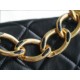 Chanel 22A Chunky Chain Flap Bag Black Lambskin  