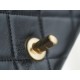 Chanel 22A Chunky Chain Flap Bag Black Lambskin  