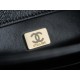 Chanel 22A Chunky Chain Flap Bag Black Lambskin  