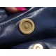 Chanel 22P Handbag Deep Blue Gold Medium Glossy Calfskin  