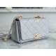 Chanel 22A Chunky Chain Flap Bag Grey Lambskin  