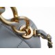 Chanel 22A Chunky Chain Flap Bag Grey Lambskin  