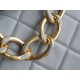 Chanel 22A Chunky Chain Flap Bag Grey Lambskin  