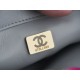 Chanel 22A Chunky Chain Flap Bag Grey Lambskin  